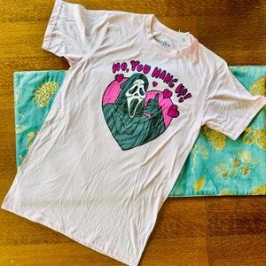 Ghostface “No you hang up” Pink Tee
